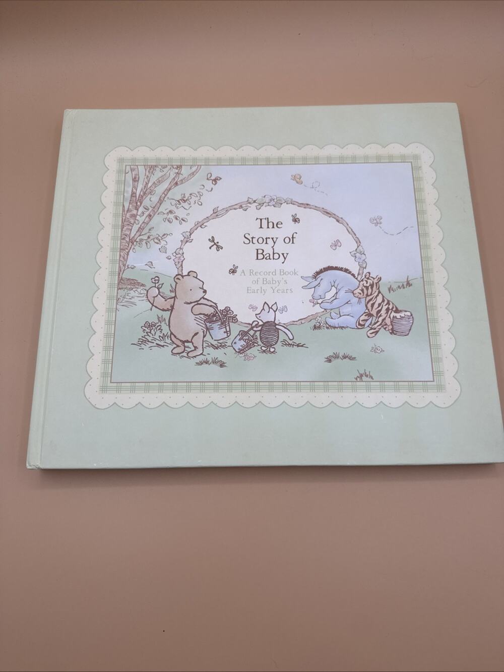 Rare Disney Winnie the Pooh Baby Memory Book Journal C.R. Gibson Record Book